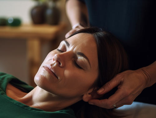 woman-having-craniosacral-therapy-in-edmonton woman having craniosacral therapy at the self centre in edmonton